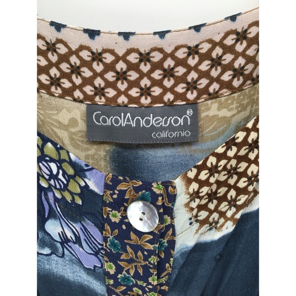 VTG Carol Anderson Sleeveless Patchwork Cottagecore Festival XL Maxi Dress EE57 - Picture 8 of 10